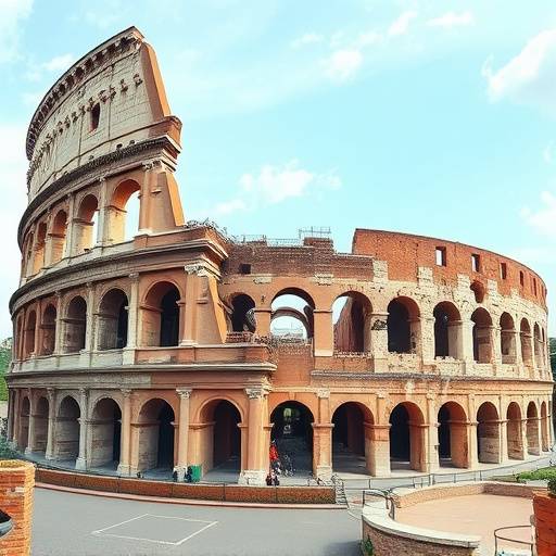 Il Colosseo a Roma, simbolo dell'architettura romana antica