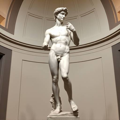 Il David di Michelangelo alla Galleria dell'Accademia di Firenze