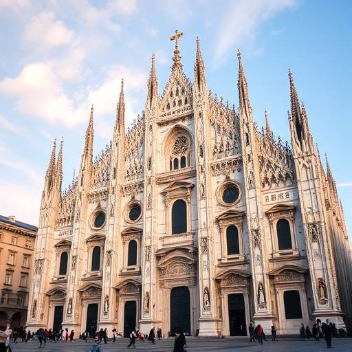 Il Duomo di Milano, esempio di architettura gotica italiana