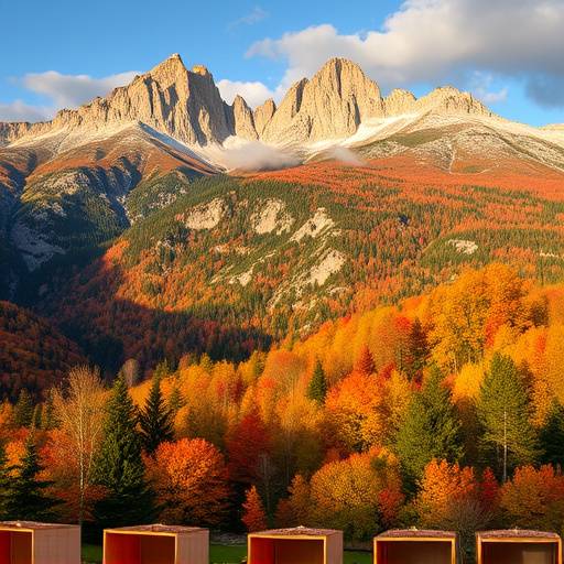 Panorama autunnale delle Dolomiti in Trentino-Alto Adige