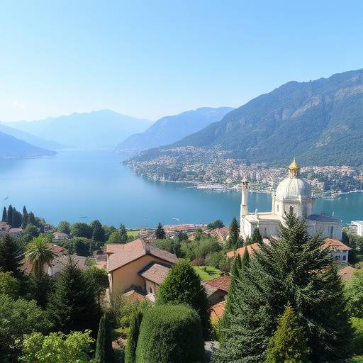 Panorama sul Lago di Como in Lombardia