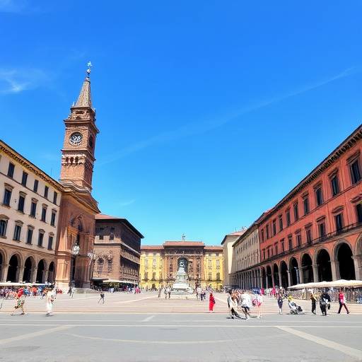 Piazza Maggiore a Bologna, Emilia-Romagna