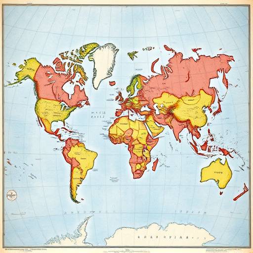 Una mappa del mondo che mostra l'influenza italiana.