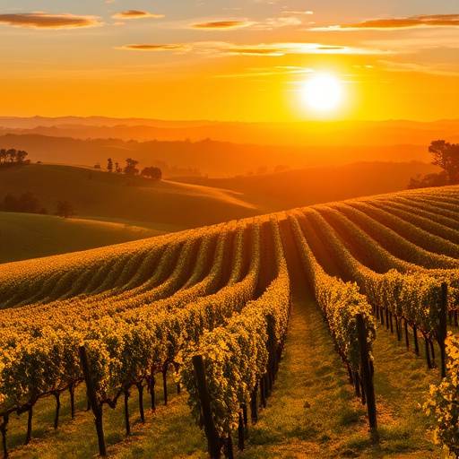 Vigneti sulle colline del Piemonte